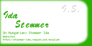 ida stemmer business card